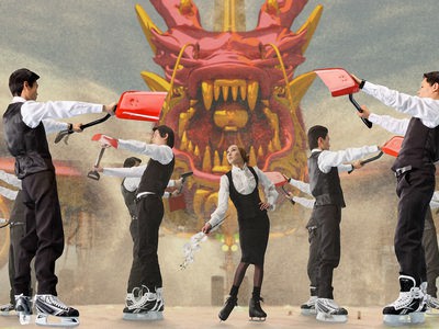 Стоп-кадр из ногоканальной видео инсталляции. Священная аллегория. 2011. Многоканальная видео инсталляция. 20x106.7.  / Still from multichannel video installation. Allegoria Sacra. 2011. Multichannel video installation. 20x106.7.