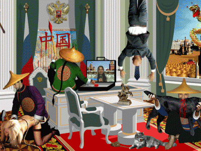 Группа ПГ. Установки мобильной агитации. 2007. Печать, видеo, лампы, конструкция. Сourtesy автор / PG group. Mounting Mobile Agitation. 2007. Print, video, lamp, construcnion. Сourtesy author